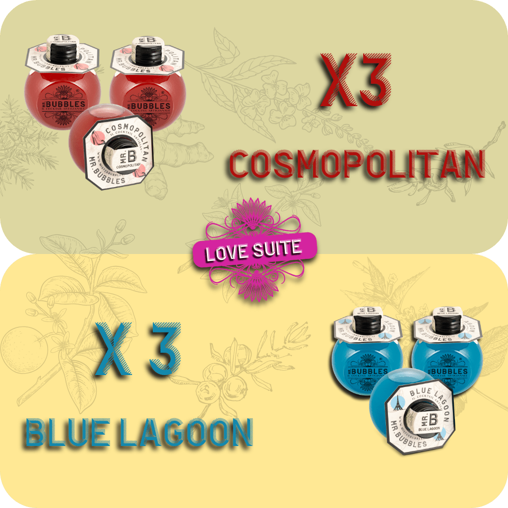 LOVE SUITE - Box Elegante Mr. bubbles con 6 Cocktails ready to drink - Mr. Bubbles