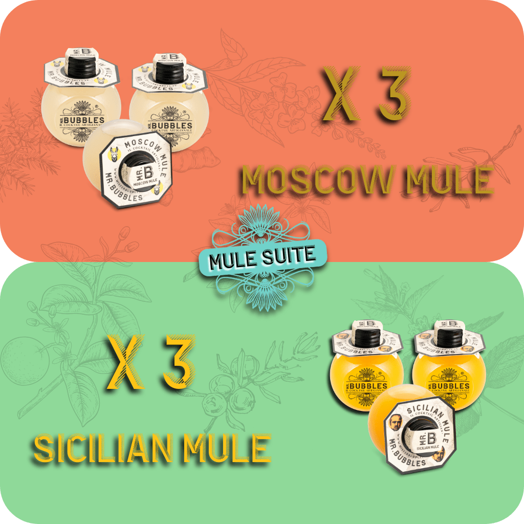 MULE SUITE - Box Elegante Mr. bubbles con 6 Cocktails ready to drink - Mr. Bubbles