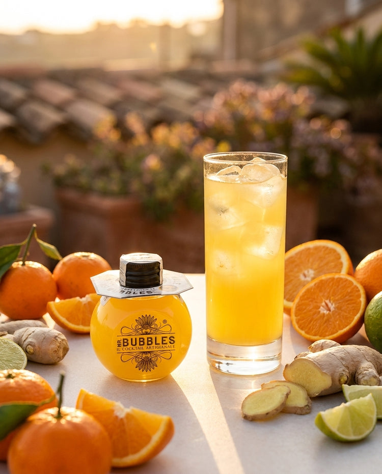 Sicilian Mule Mr. Bubbles con mandarini siciliani e zenzero, aperitivo in terrazza