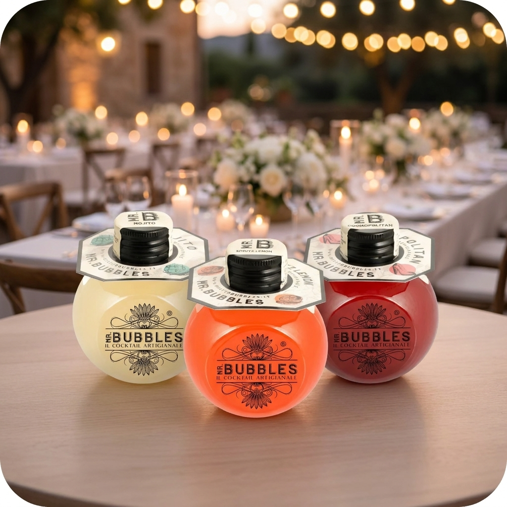 Esperienza Mr. Bubbles - cocktail pronti per feste e matrimoni, atmosfera di celebrazione