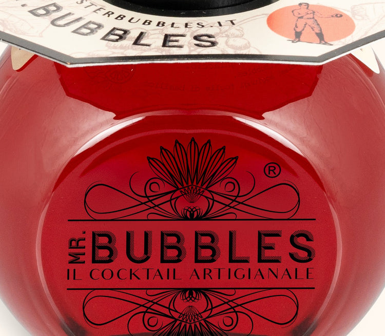 Dettaglio etichetta Americano Mr. Bubbles, aperitivo pronto da bere 160 ml