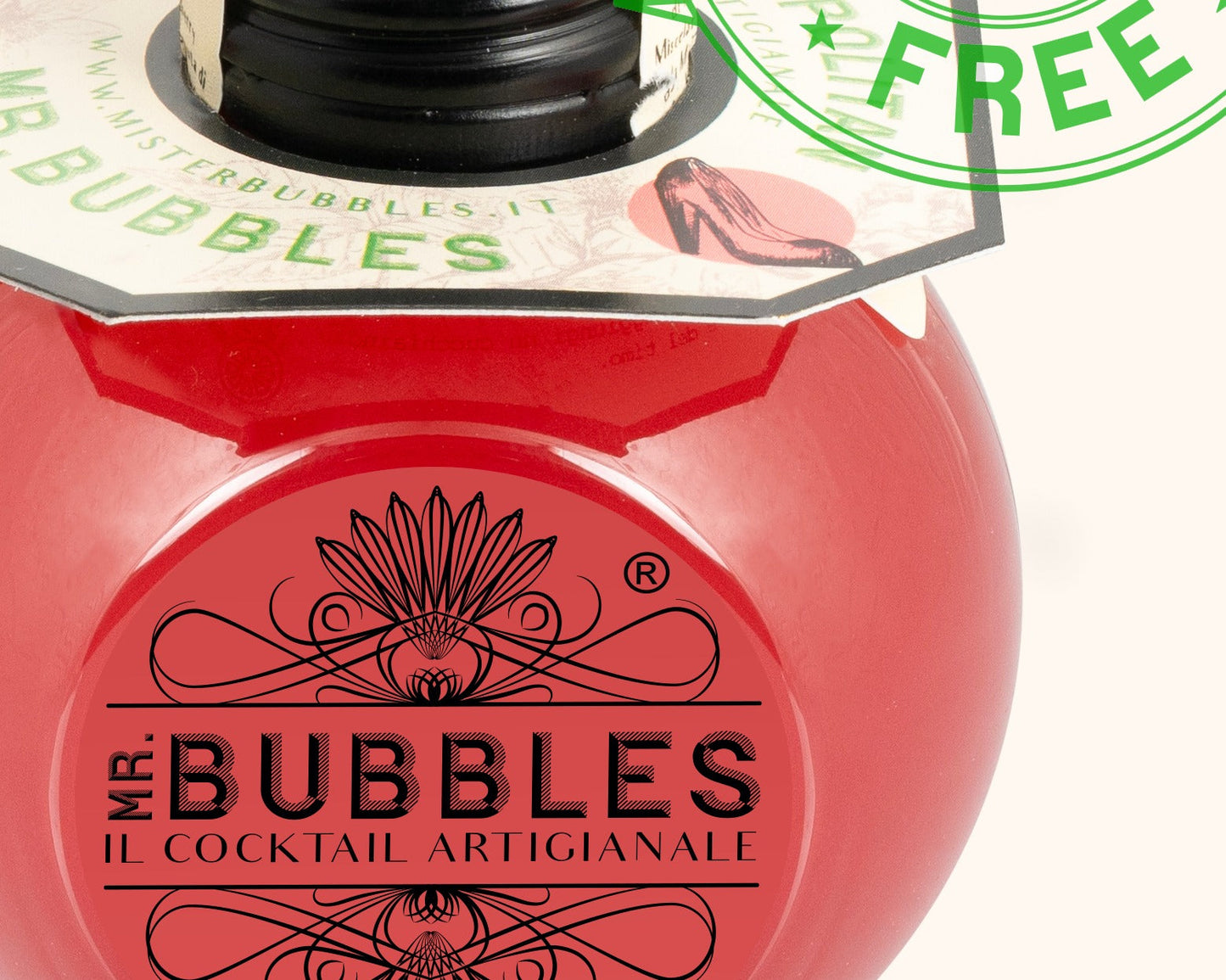 Dettaglio etichetta Free° Cosmopolitan Mr. Bubbles, cocktail analcolico 160 ml