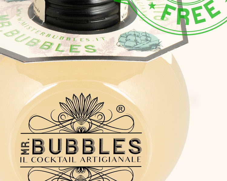 Dettaglio etichetta Free° Mojito Mr. Bubbles, cocktail analcolico 160 ml