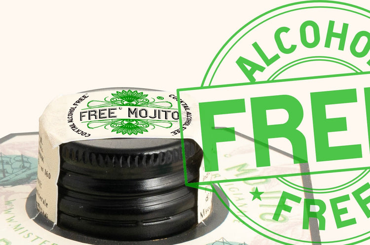 Dettaglio tappo Free° Mojito Mr. Bubbles, bottiglia sferica monodose