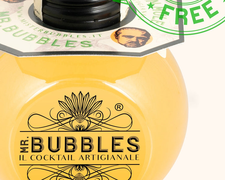 Dettaglio etichetta Free° Sicilian Mule Mr. Bubbles, cocktail analcolico 160 ml