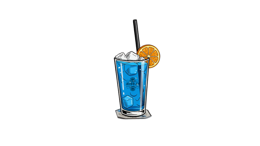 5. Il cocktail pronto con cannuccia e arancia