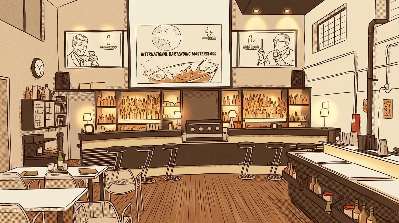 L'aula di MixingLab disegnata a fumetto